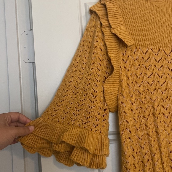 Happy X Nature Mustard Sweater Dress - Large - Picture 4 of 5